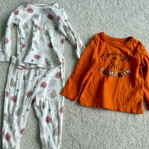 Bundle Set of halloween pajamas and halloween long sleeve top